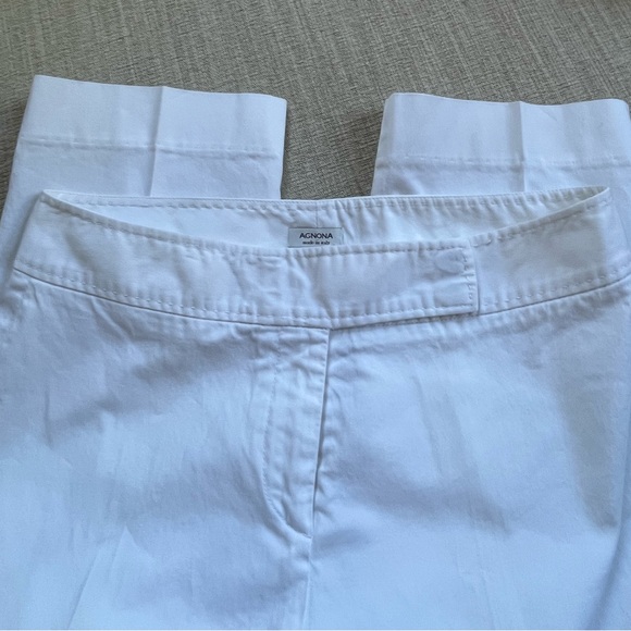 Chic White Agnona Pants Made in Italy. Women’s Size: 40 (U.S. Size 4) - Picture 6 of 13